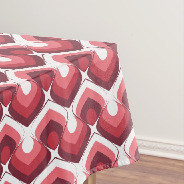 Toalha De Mesa Bold Retro Modern Motif in Pinks (Posição Original)