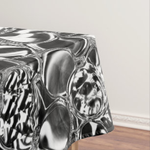 Toalha De Mesa Bolhas de prata com tom de vidro ou metal