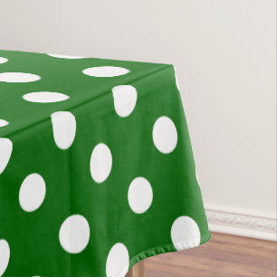 Toalha De Mesa Bolinhas brancas nos dias escolares verdes