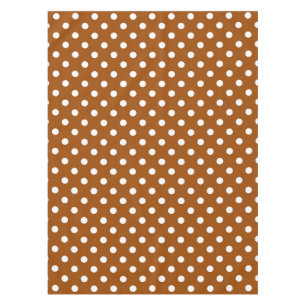 Toalha De Mesa Bolinhas Branco castanho