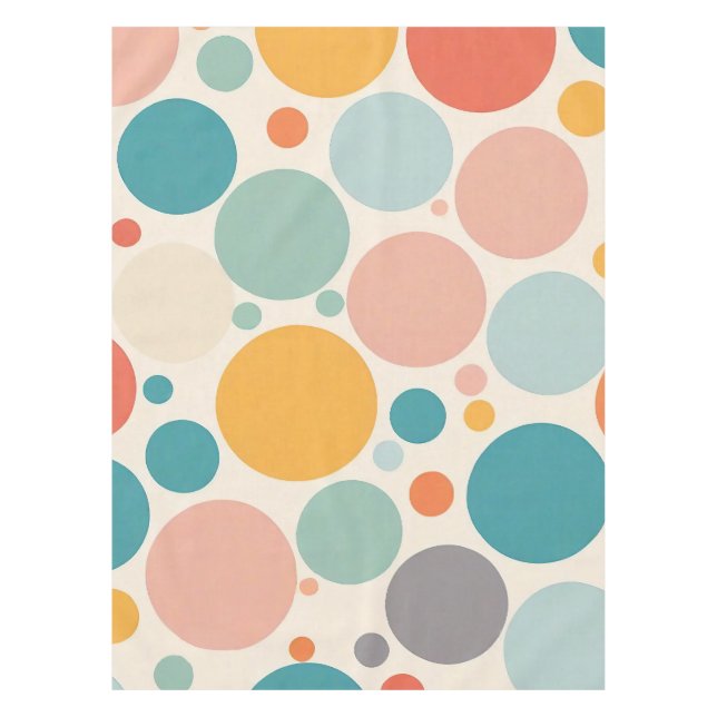 Toalha De Mesa Bolinhas coloridas (Frente)