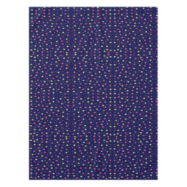 Toalha De Mesa Bolinhas cor-de-rosa e amarela no Marinho azul