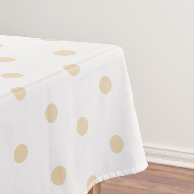 Toalha De Mesa Bolinhas de areia brancas (Posição Original)