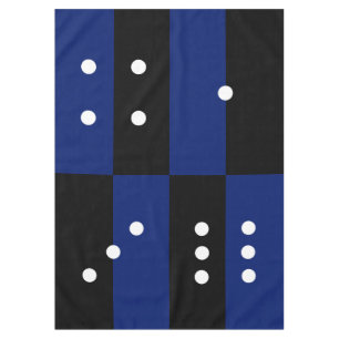 Toalha De Mesa Bolinhas de gelo azul/preto
