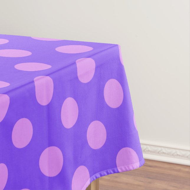 Toalha De Mesa Bolinhas de Lilac na periwinkle (Posição Original)