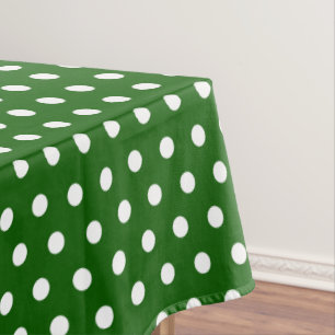 Toalha De Mesa Bolinhas em forma de película branca verde