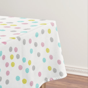 Toalha De Mesa Bolinhas Pastel