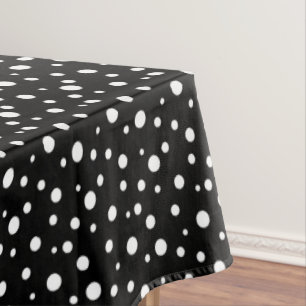 Toalha De Mesa Bolinhas pretas & brancas do Tablecloth "60x84"