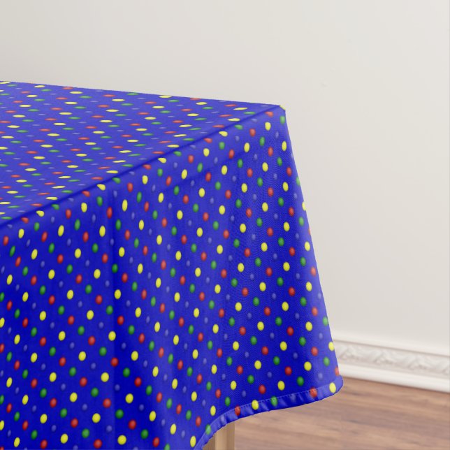 Toalha De Mesa BOLINHAS PRIMÁRIAS AZUL-52x70 TABLECLOTH (Posição Original)