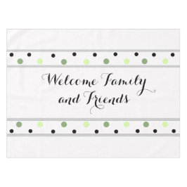 Toalha De Mesa Bolinhas verdes e verdes