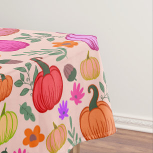 Toalha De Mesa Bombas de outono - rosa pálido