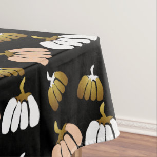 Toalha De Mesa Bombas Estilizadas a Preto, Esbranquiçado, Branco