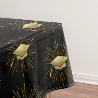 Toalha De Mesa Boné de formatura com Ouro Starburst