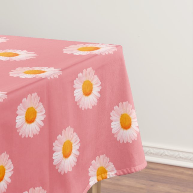 Toalha De Mesa Bonita Daisy Boho Rosa (Posição Original)