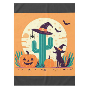 Toalha De Mesa Bonita, sudoeste do deserto do Halloween/cacto