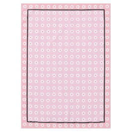Toalha De Mesa Bonito Daisies, pinks franceses e fronteira negra