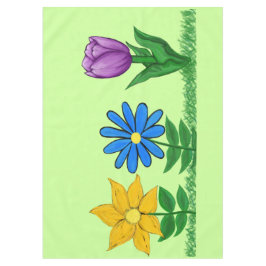 Toalha De Mesa Bonito flores Amarelo Azul Mesa Roxo