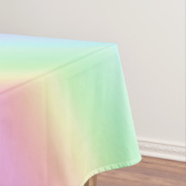 Toalha De Mesa Bonito Gradiente de Ombre Pastel Arco-íris