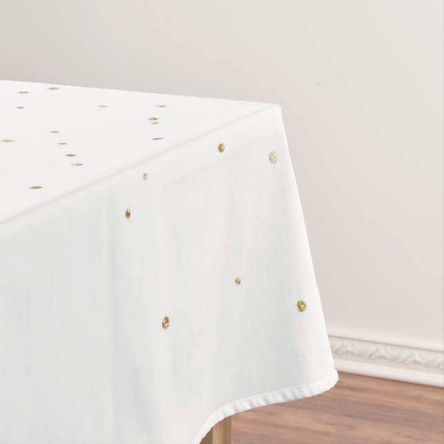 Toalha De Mesa Bonito ponto Dourado floral (Posição Original)