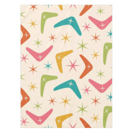 Toalha De Mesa Boomerang de meio século com Starbursts Retroativo