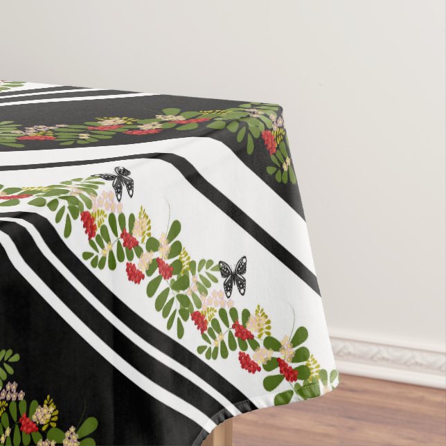 Toalha De Mesa Borboleta de morango sem costura deixa rajada (Posição Original)