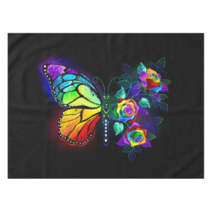 Toalha De Mesa Borboleta-flor-arco-íris