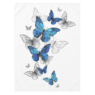 Toalha De Mesa Borboletas Azuis Morpho