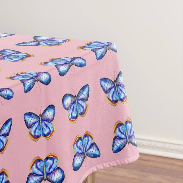 Toalha De Mesa Borboletas azuis Tablecloth personalizada (Posição Original)