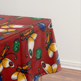 Toalha De Mesa Borboletas brancas laranja, Emerald, Sapphire em v