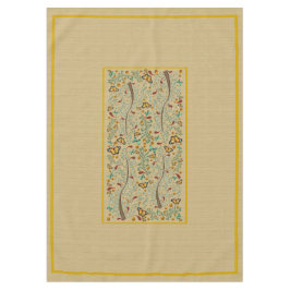 Toalha De Mesa Borboletas de Nouveau e Árvores Laranja 60" x 84"