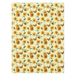 Toalha De Mesa Borboletas E Girassóis De Banheiras