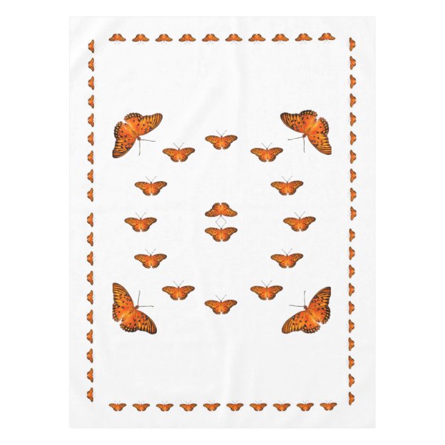 Toalha De Mesa Borboletas em branco (Frente)