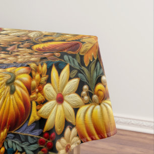 Toalha De Mesa Bordado - Parece Grande Tablecloth de Ação de Graç