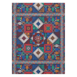 Toalha De Mesa Bordado Tradicional da Palestina Tatreez colorido
