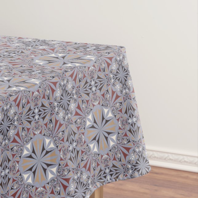 Toalha De Mesa Borgonha e teste padrão elegante cinzento (Posição Original)