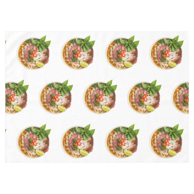 Toalha De Mesa bowl of vietnamese PHO soup isolated on white (Frente (Horizontal))