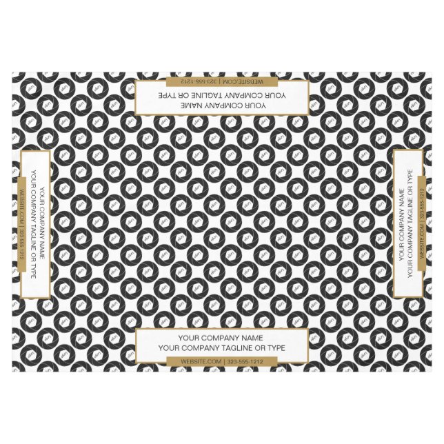 Toalha De Mesa Branca Dourada de Tablecloth de 60"x84" (Frente (Horizontal))
