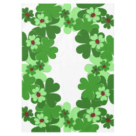 Toalha De Mesa Branco moderno, Verde, Vermelho, Inseto de Ladybug