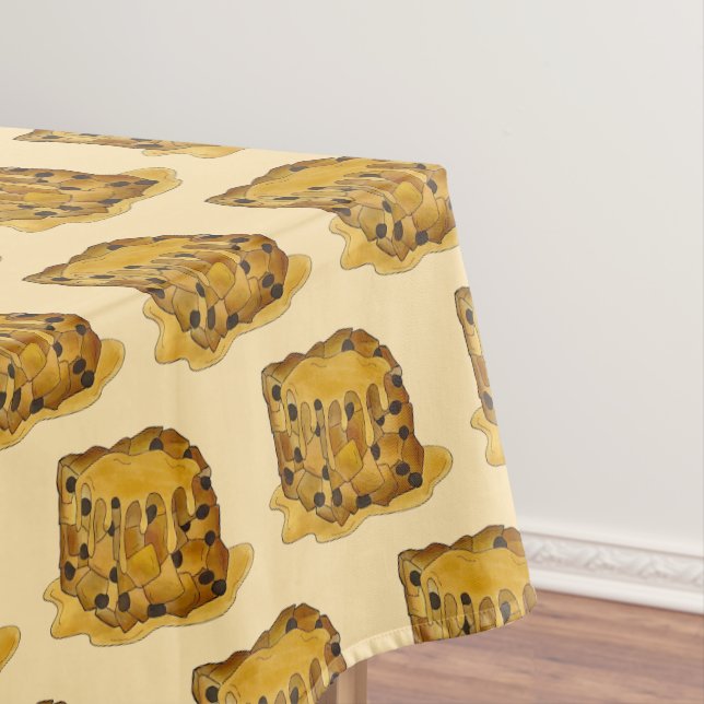 Toalha De Mesa Bread Pudim Vanilla Sauce Calçadão de Comidas Brit (Posição Original)