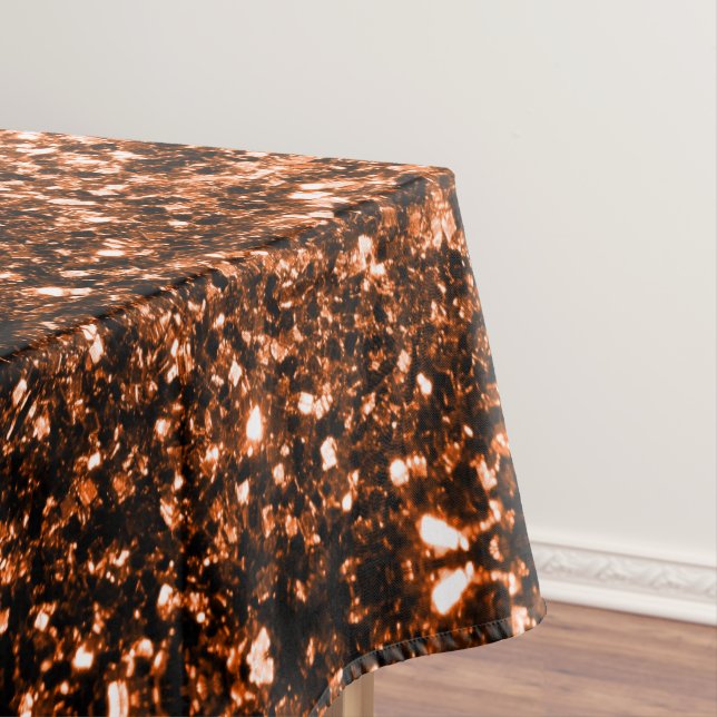 Toalha De Mesa Brilho falso de cobre marrom laranja bronze (Posição Original)