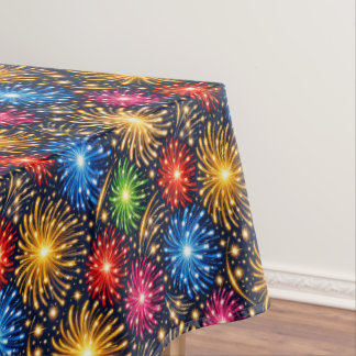 Toalha De Mesa Brilliant Midnight Fireworks Pattern