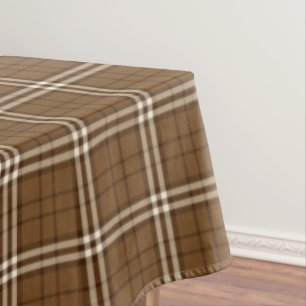 Toalha De Mesa Brown Tartan