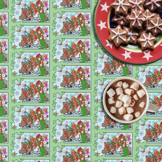 Toalha De Mesa Brunette Natal Presente Fada (Criador carregado)