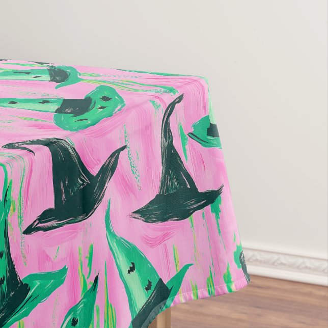 Toalha De Mesa Bruxa Má Chic é Verde e Preta (Posição Original)