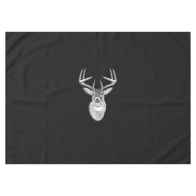 Toalha De Mesa Buck on Black White Tail Deer (Frente (Horizontal))