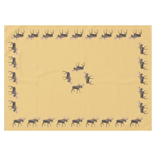 Toalha De Mesa Bull Moose (Frente (Horizontal))