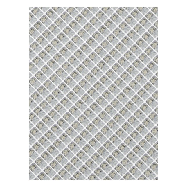 TOALHA DE MESA BUQUÊ DE DAISES BRANCOS (Frente)