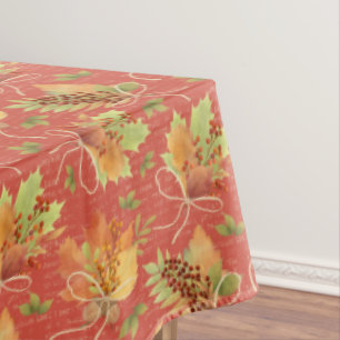 Toalha De Mesa Buquê de Folhas do outono - Vermelho