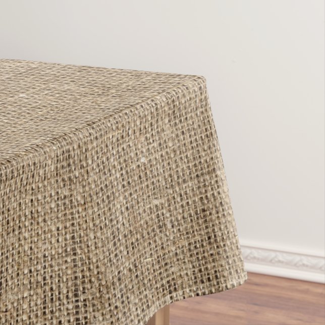 Toalha De Mesa burlap natural castanho (Posição Original)