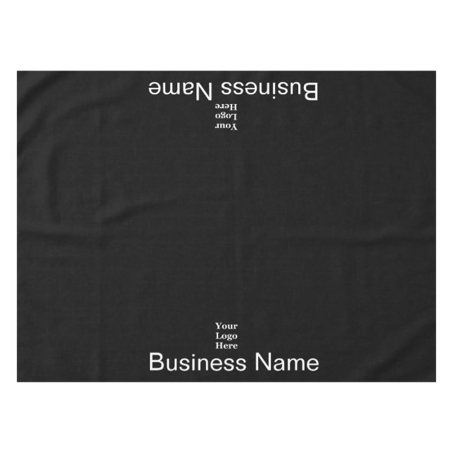 Toalha De Mesa Business Logo and Name Black and White Template (Frente (Horizontal))